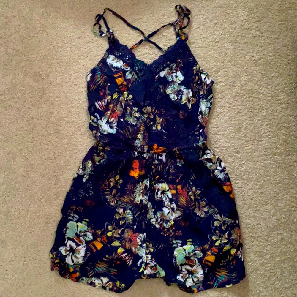 Floral xhilaration romper